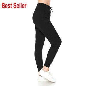 High Waist Jogger Sweatpants with Pockets Yoga Workout Casual Track Cuff
